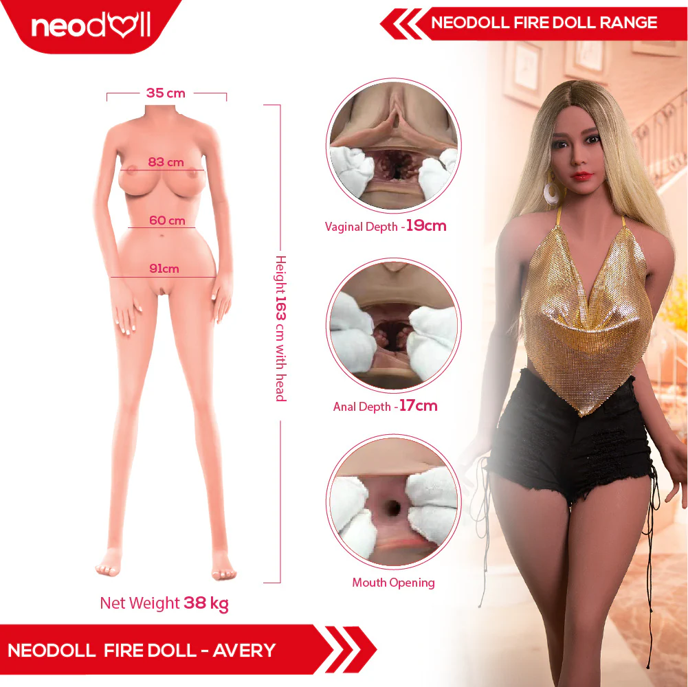 Fire Doll - Avery - Realistische Sex-Puppe - 163cm - Leicht Gebräunt - Image 4