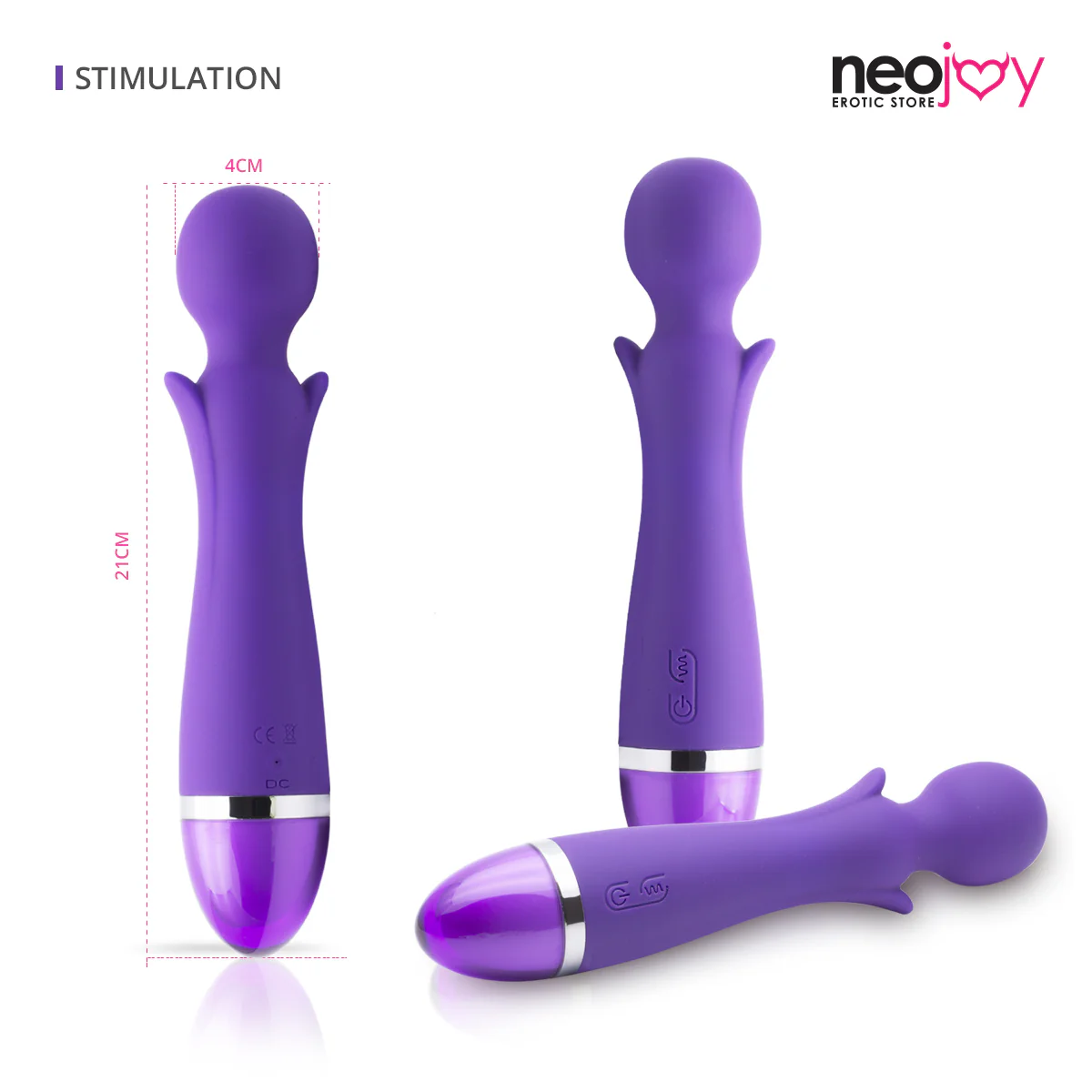 NeoJoy 9 Function Wand - Pink - Purple - Image 5