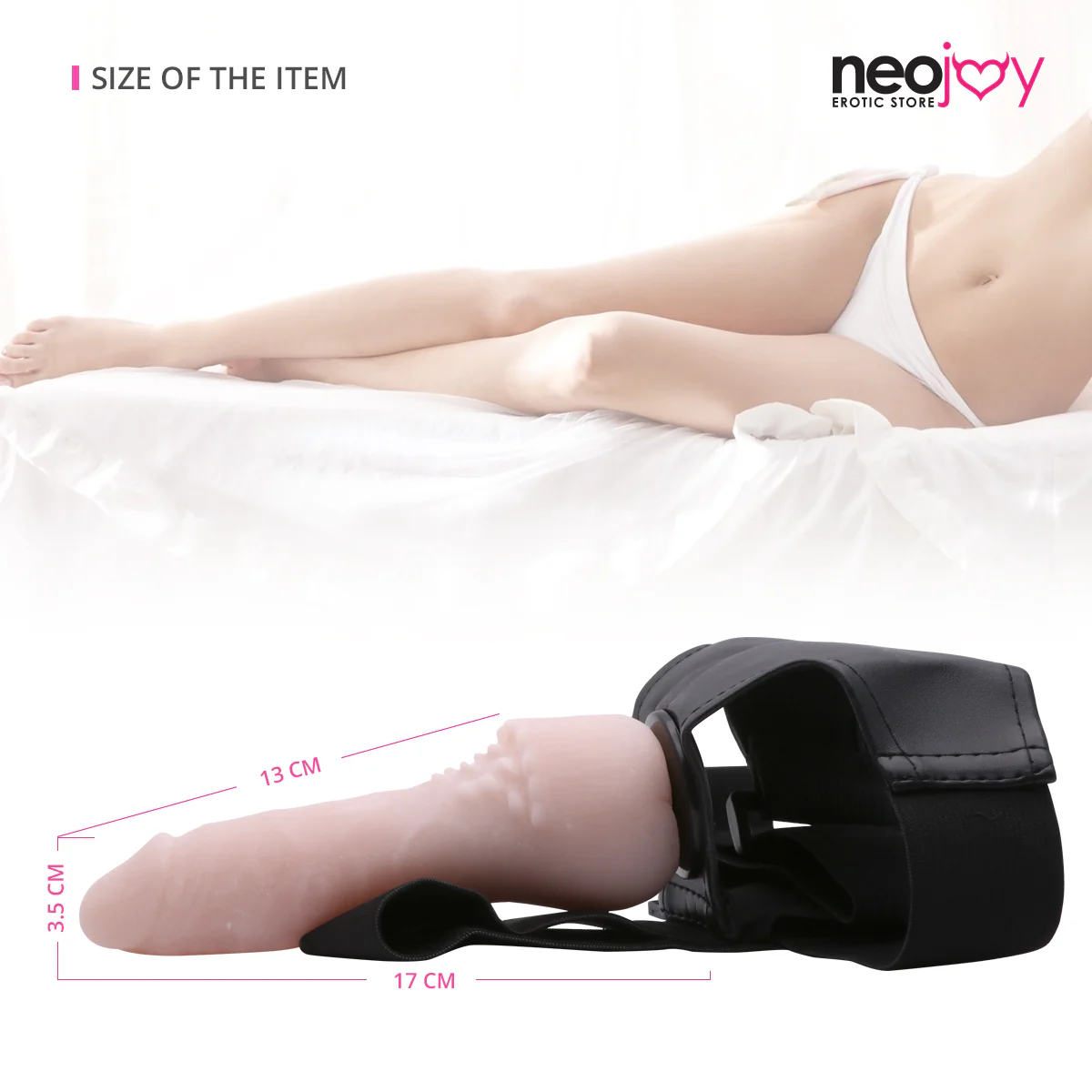 Neojoy Dong Harness - Realistischer Dildo Strap-On Harness - Sexspielzeug zum lesbische Paare - Pegging Riding - G-Punkt-Penetration - Image 5