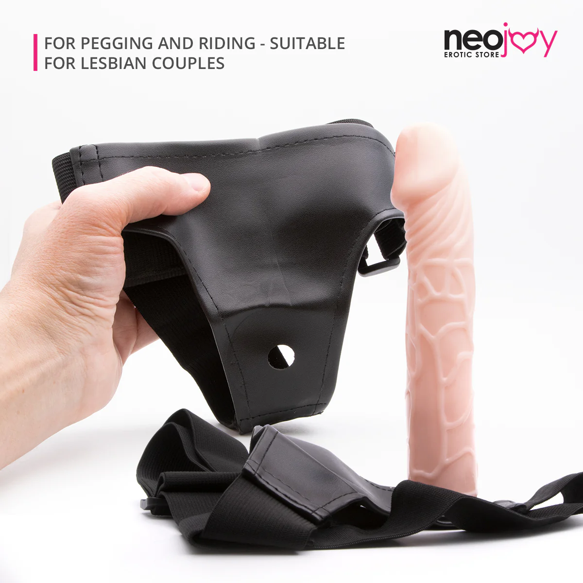 Neojoy Perfect Partner - Realistischer Dildo-Strap-On-Gurt - Sexspielzeug zum lesbische Paare - Pegging Reiten - G-Punkt-Penetration - Image 3